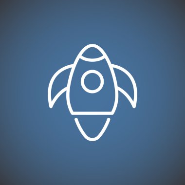 Basit roket web simgesi 