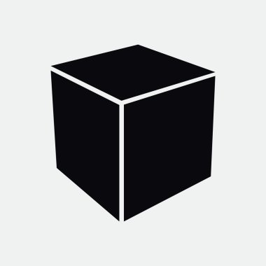 Basit küp web simgesi 