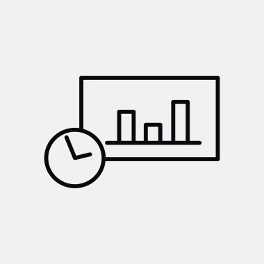 Saat web simgesi ile grafik 