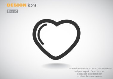 Basit kalp web simgesi 