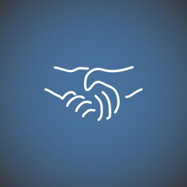 El sıkışma basit web simgesi 