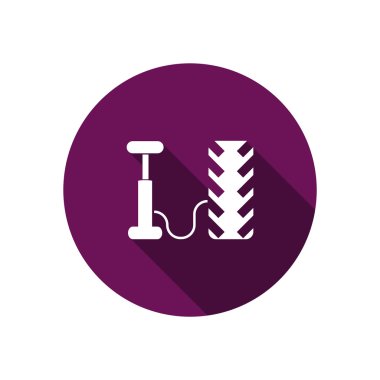 Hava pompası ve lastik web simgesi 