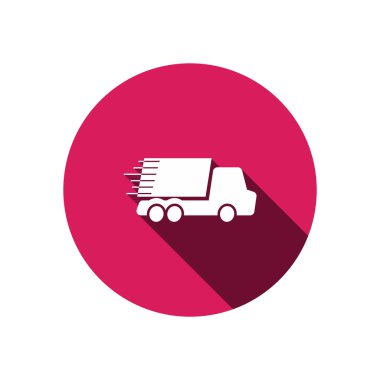 Hızlı teslimat kavramı üzerinde basit kamyon 