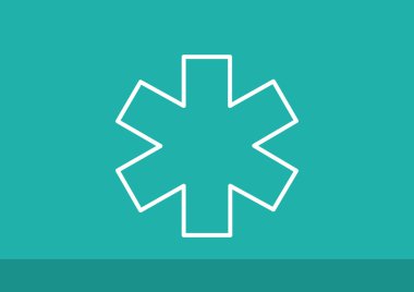 Tıp sembolü basit web simgesi 