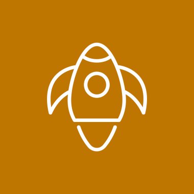 Basit roket web simgesi 