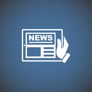 Dijital tablet basit web simgesi 