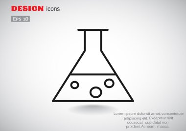 Kimyasal şişesi basit web simgesi 