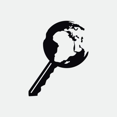 Dünya web simgesi anahtarı 