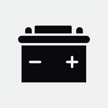 Basit araba pil web simgesi 