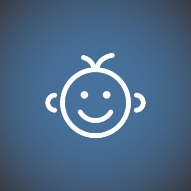 Mutlu bir çocuk yüzü doodle 