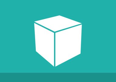 Basit küp web simgesi 