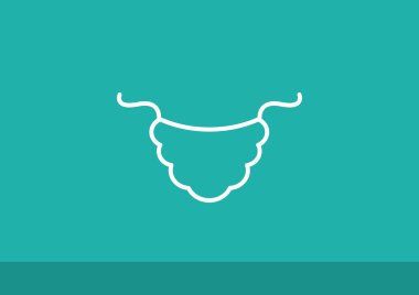 Bebek önlüğü satırı basit simgesi 