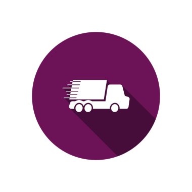 Hızlı teslimat kavramı üzerinde basit kamyon 