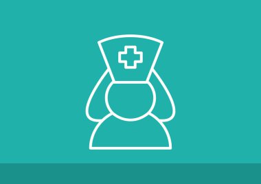 Hemşire siluet web simgesi 