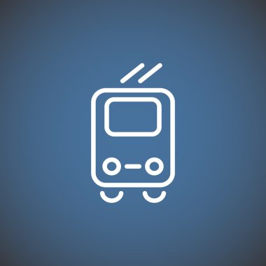 Basit tramvay web simgesi 
