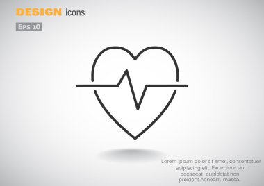 Kardiyoloji sembol basit simgesini 