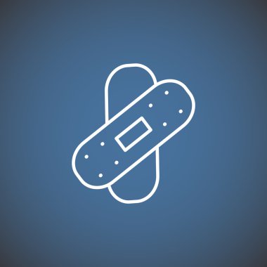 Bandaj sıva basit web simgesi 