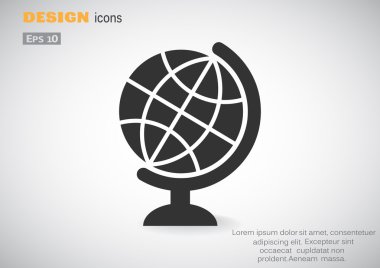 Basit küre web simgesi 