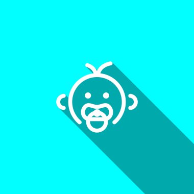 Bebek emziği ile basit simgesi  