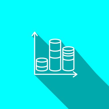 Sütunlar basit web simgesi ile grafik 