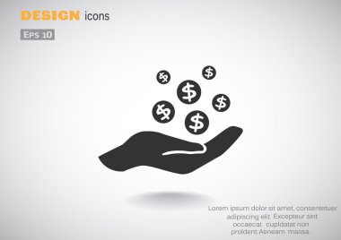 İnsan eline düşen paraları 