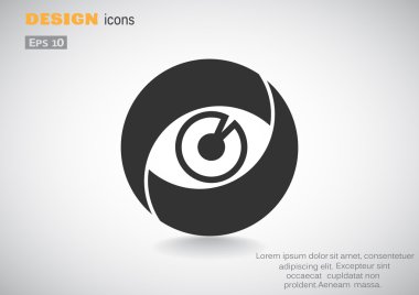 Objektif göz web simgesi 