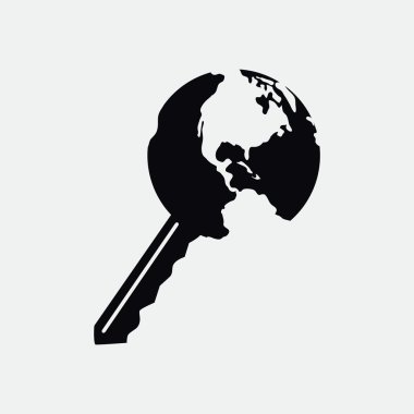 Dünya web simgesi anahtarı 