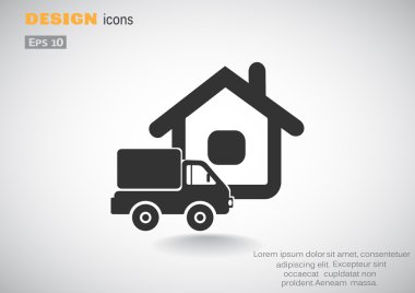 Kamyon evi web simgesinin yanında 