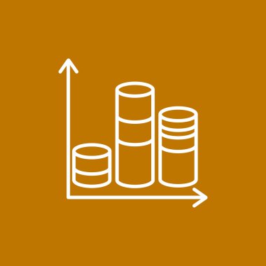 Sütunlar basit web simgesi ile grafik 