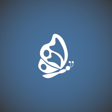 Basit kelebek web simgesi 