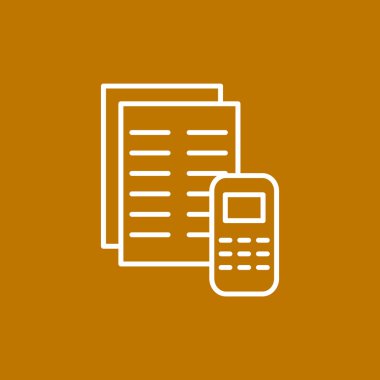 Kağıtları cep telefonu basit web simgesi ile 