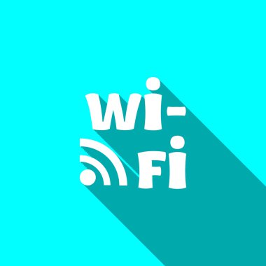 Wi-Fi yazıt dalgalar simgesiyle 