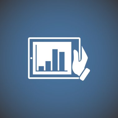 Dijital tablet basit web simgesi 