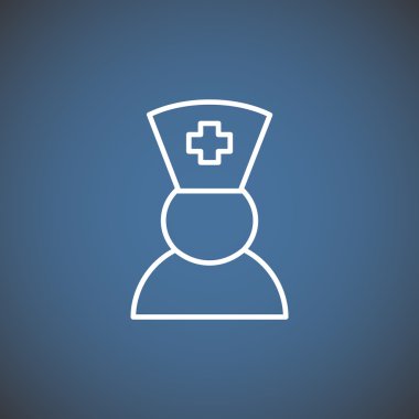 Hemşire siluet web simgesi 
