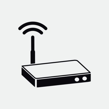 Dalgalar web simgesi ile modem 