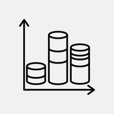 Sütunlar basit web simgesi ile grafik 