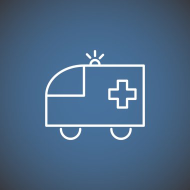 Ambulans araba web simgesi 