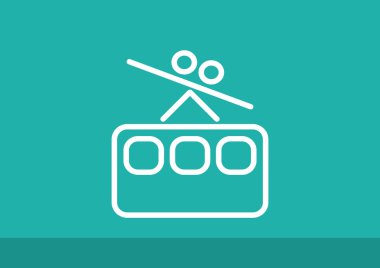 Füniküler demiryolu web simgesi 