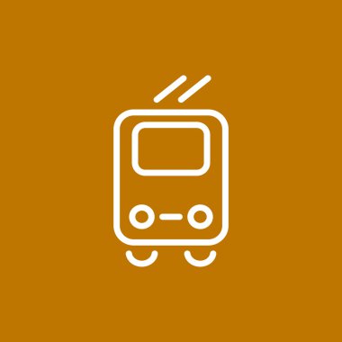 Basit tramvay web simgesi 