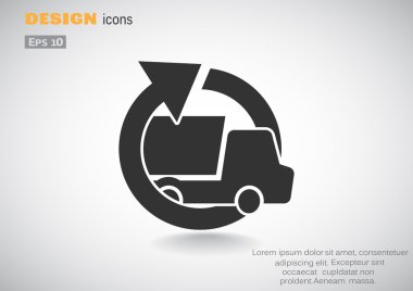 Yuvarlak ok ile basit kamyon 