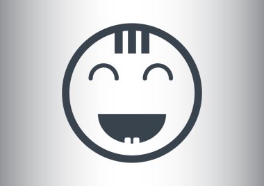 Mutlu bir çocuk yüzü doodle 