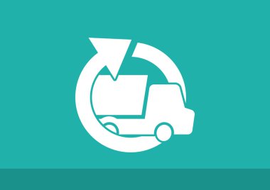 Yuvarlak ok ile basit kamyon 