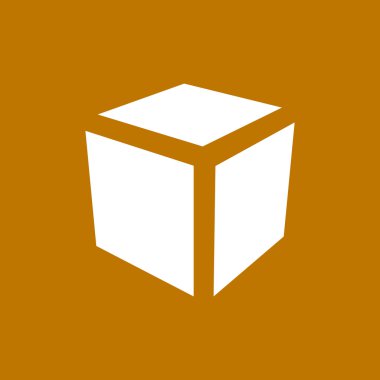 Basit küp web simgesi 