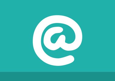 Geniş e-posta işareti web simgesi 