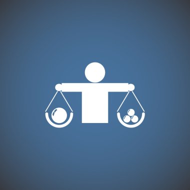 İnsan ölçekler basit web simgesi 