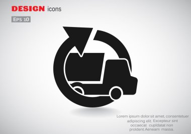 Yuvarlak ok ile basit kamyon 