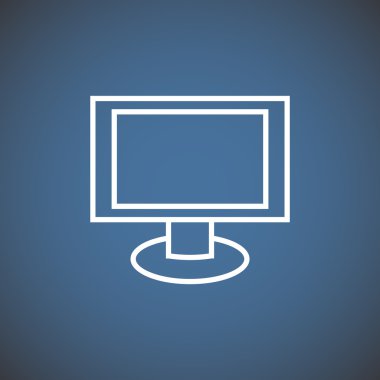 Boş monitör ekran web simgesi 