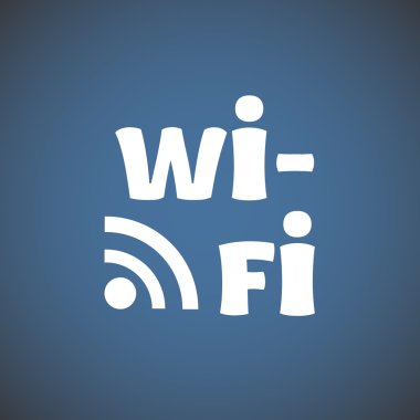 Wi-Fi yazıt dalgalar simgesiyle 