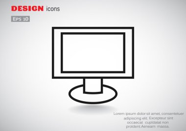 Boş monitör ekran web simgesi 