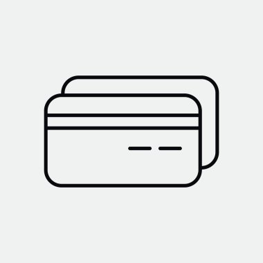 Plastik kart basit web simgesi 